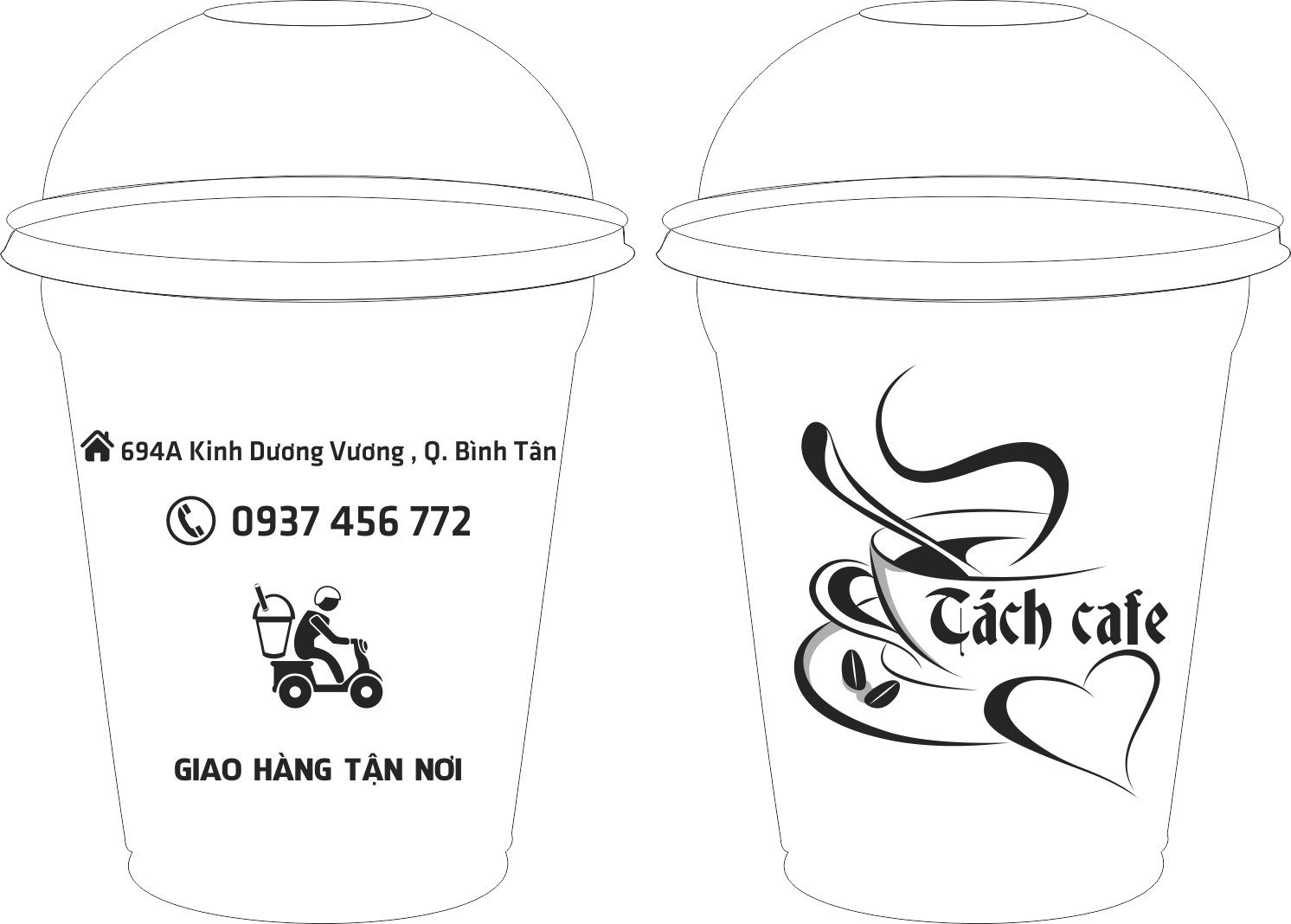 99+ Mẫu logo đẹp để in lên ly cho quán cà phê – trà sữa (thiết kế miễn phí)