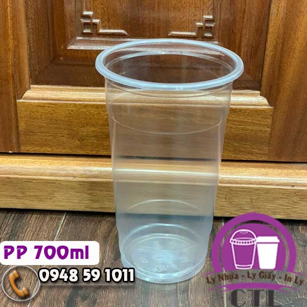 Ly PP 95 trơn 700ml loại dày (1.000 cái / thùng)